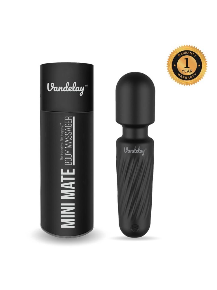 Vandelay Mini Mate Massager - Wireless & Waterproof - Personal Body Massager (Black)
