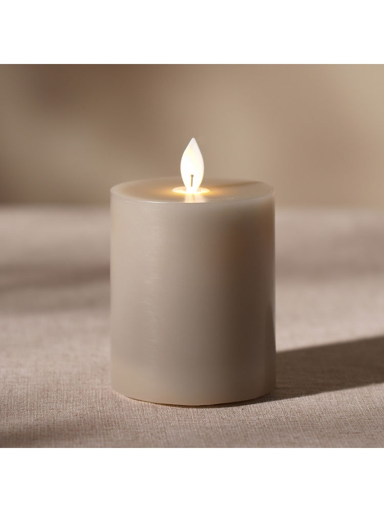 Pure Home + Living Grey Natural Grey LED Flickering Flame Candle (S)-image-3