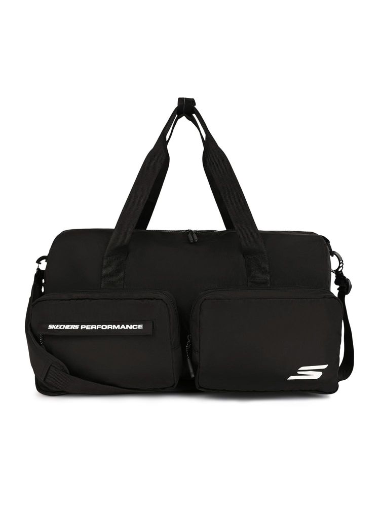 SKECHERS Unisex Black Dual Pocket Duffle Bag With Detachable Strap-picture-25
