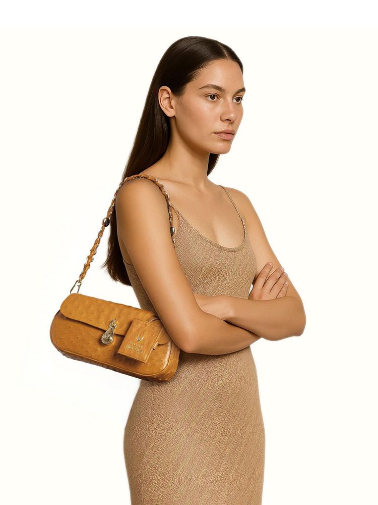 Hidesign TERRA 04 Genuine Leather Women Tan Handbag & Pouch-picture-26