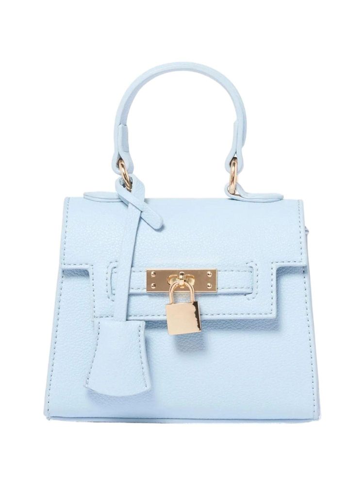Forever New Vivian Top Handle Blue Handbag with Detachable Strap-image-12