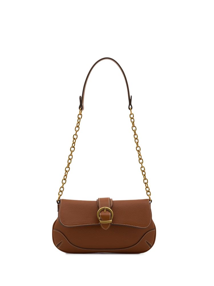 MIRAGGIO Eveie Solid Brown Small Handbag-image-1