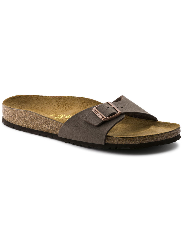 Birkenstock Madrid Birko-flor Nubuck Brown Narrow Width Unisex Sandals-image-12