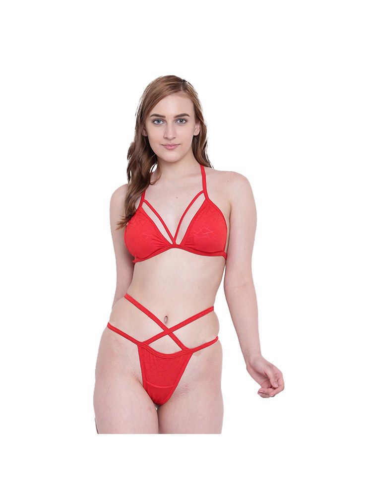 La Intimo Beach Mania Bikini and Panty Resort/Beach Wear - Red-image-48