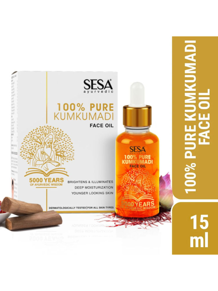 SESA Kumkumadi Face Oil 30 ml for Radiant& Glowing Skin 100% Pure Kumkumadi Tailam-image-10