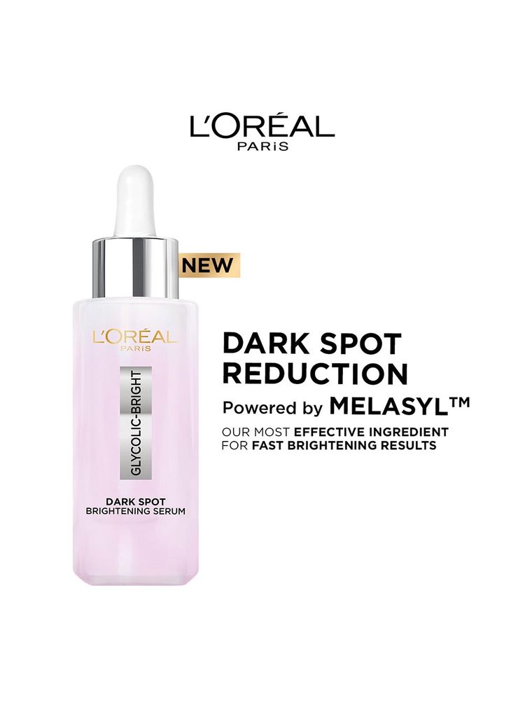 L'Oreal Paris Glycolic Bright 8% [Melasyl + Niacinamide] Face Serum for Brightening Dark Spots