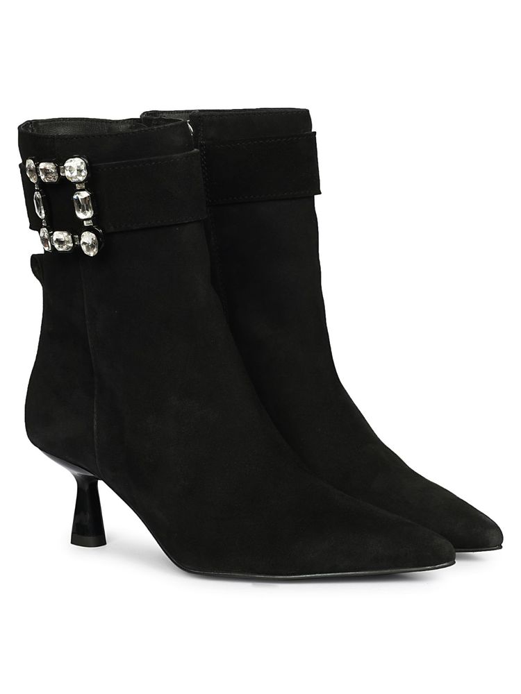 Saint G Womens Black Leather Ankle Boots-picture-10
