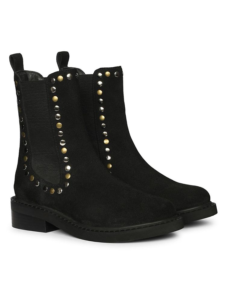 Saint G Womens Black Leather Ankle Chelsea Boots-image-13