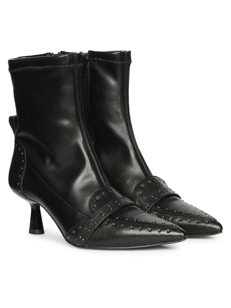 Saint G Womens Black Leather Boots-image-6