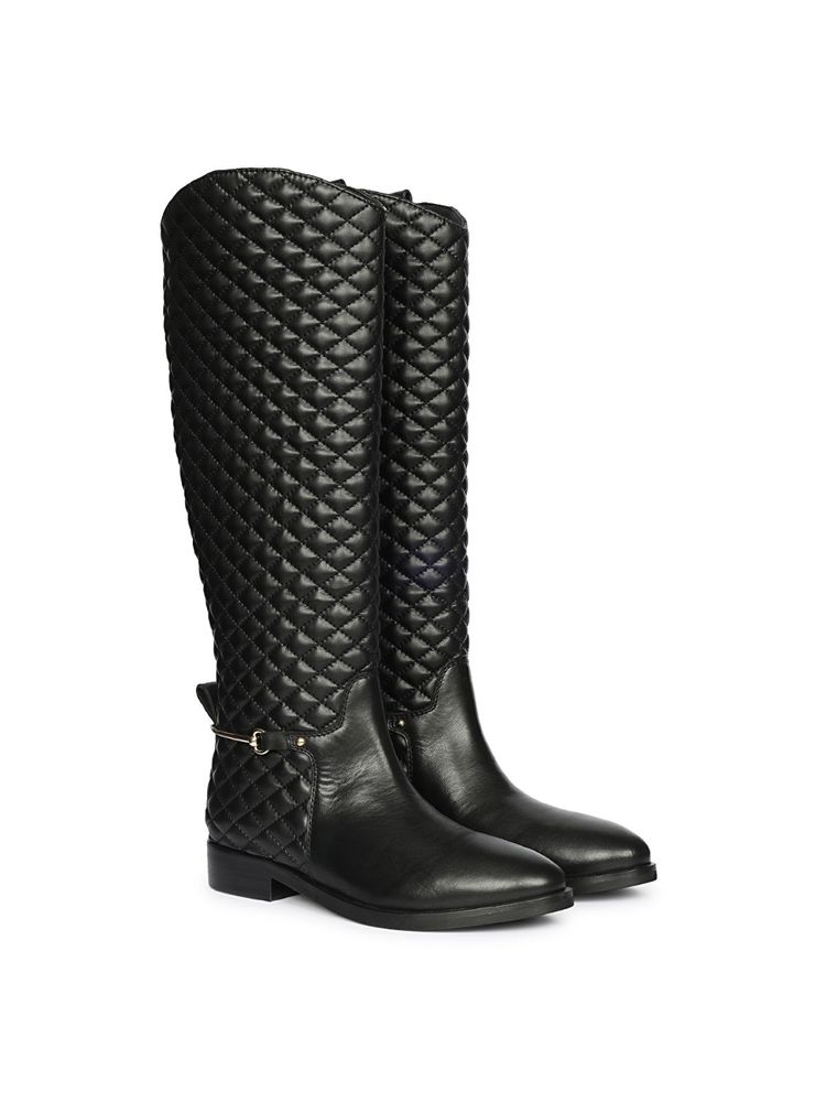 Saint G Womens Black Leather Long Boots-picture-22