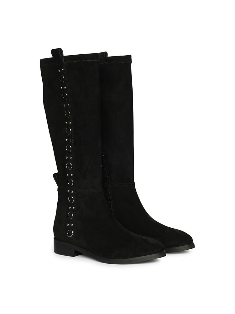 Saint G Womens Black Leather Long Boots-image-14