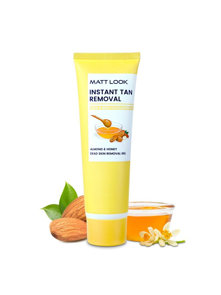 Matt look Instant Tan Removal With Almond & Honey Dead Skin Removal Gel-image-35