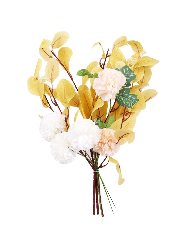 Tayhaa Yellow & Green Chrysanthemum Artificial Flower-image-24