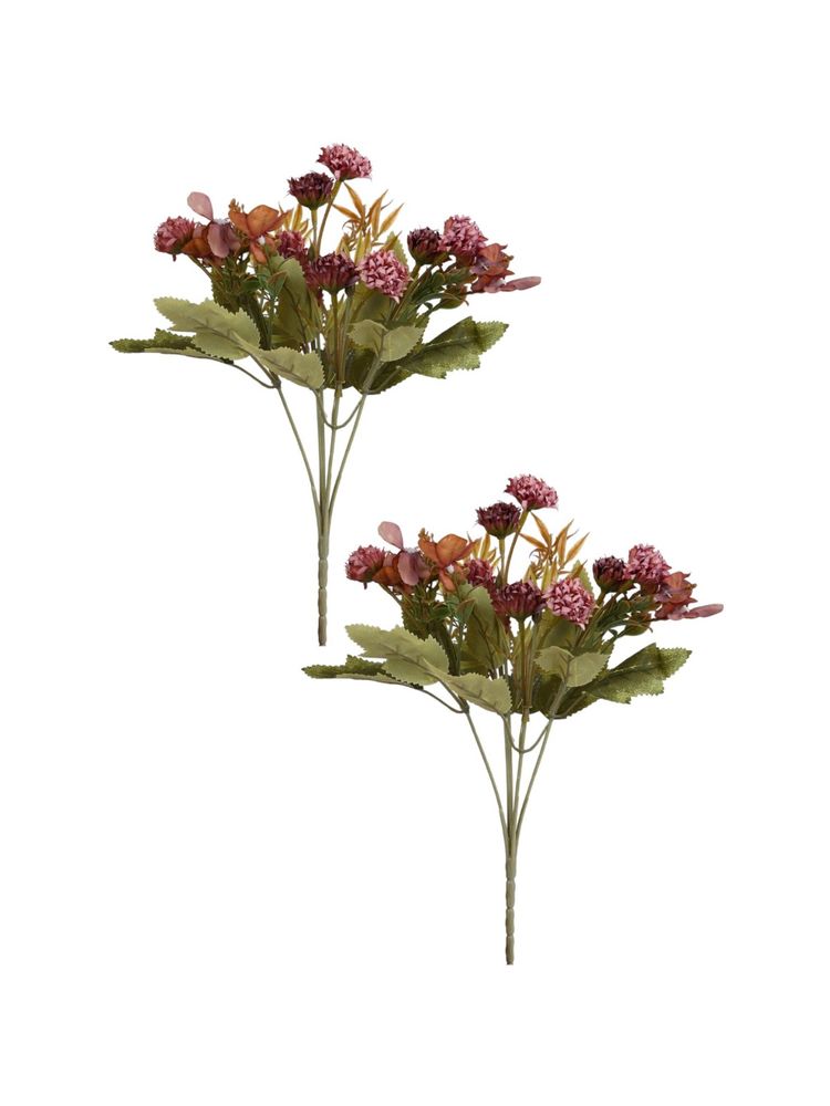 Tayhaa Burgundy & Green 2 Pieces Mix Berry Bouquet Artificial Flower-image-47