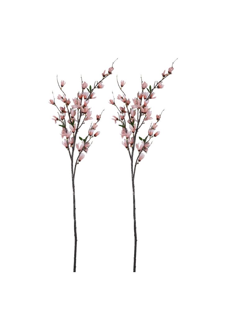 Tayhaa Pink and Brown 2 Pieces Magnolia Artificial Flower-picture-38