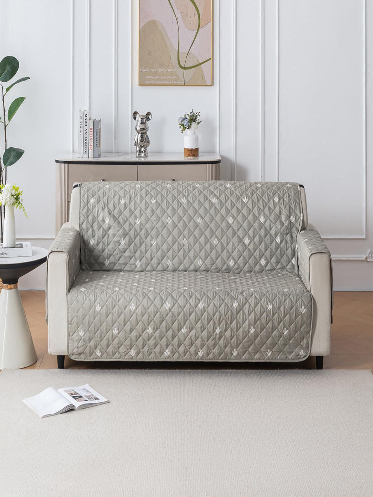House of Quirk Anti-Slip Sofa Cover with Pocket Couch Protector - Neem Buti-picture-28