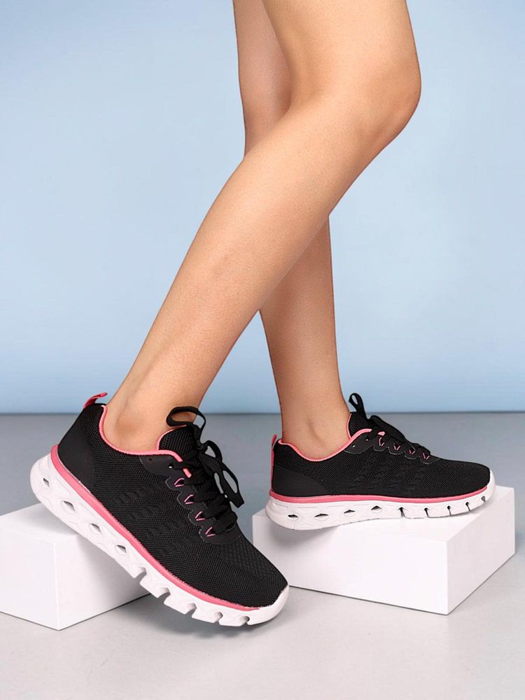 Truffle Collection Black Solid Casual Sneakers-picture-12
