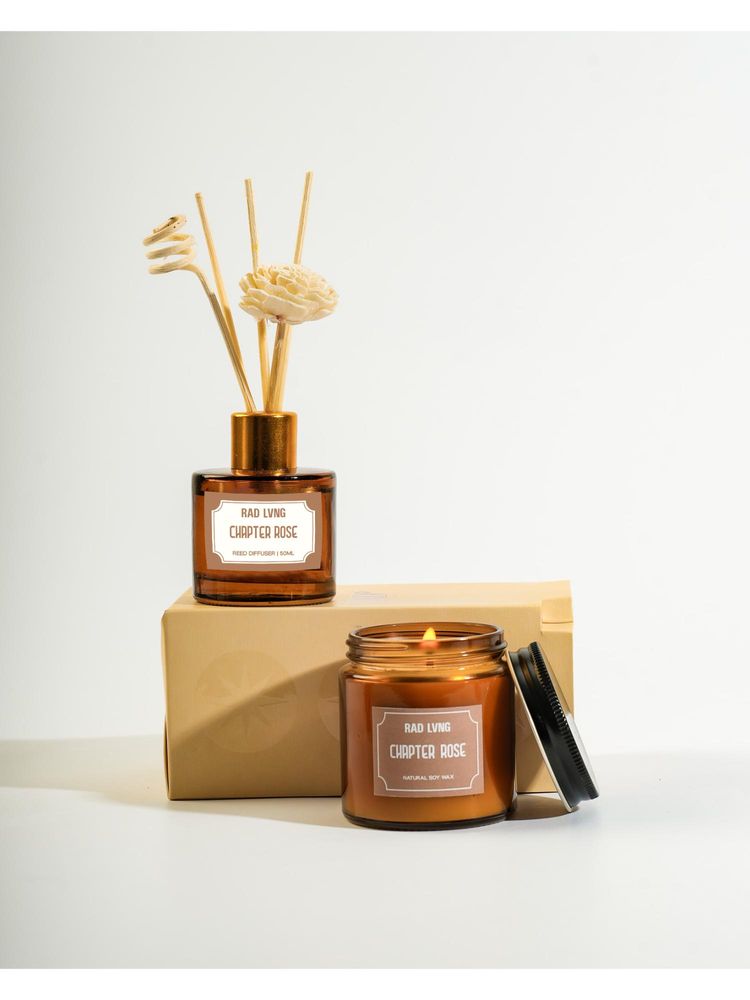 Rad Living Chapter Rose - Candle With Reed Diffuser-image-11