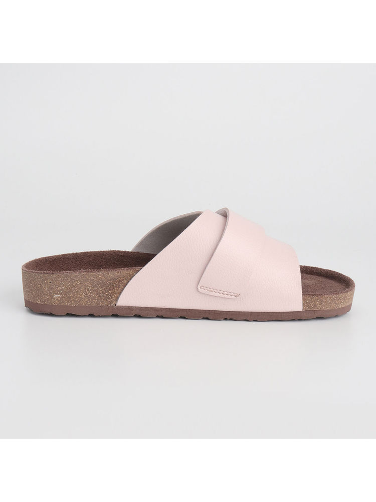 NoStrain Double Layered Cork Sandals - Pink-picture-18