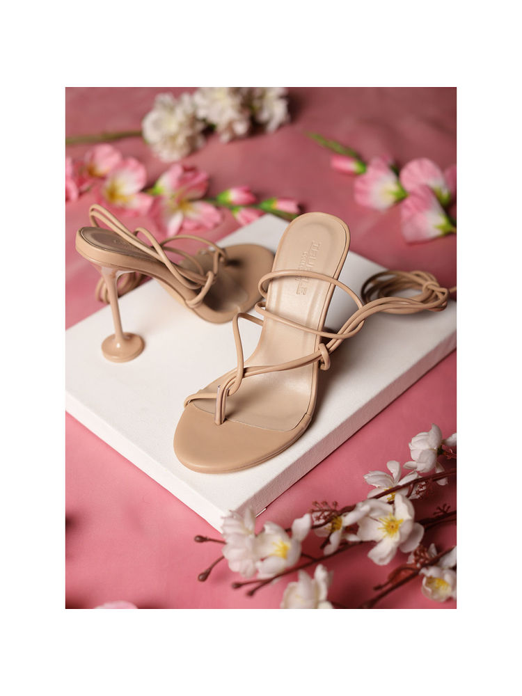 Truffle Collection Nude Solid Heels-image-14