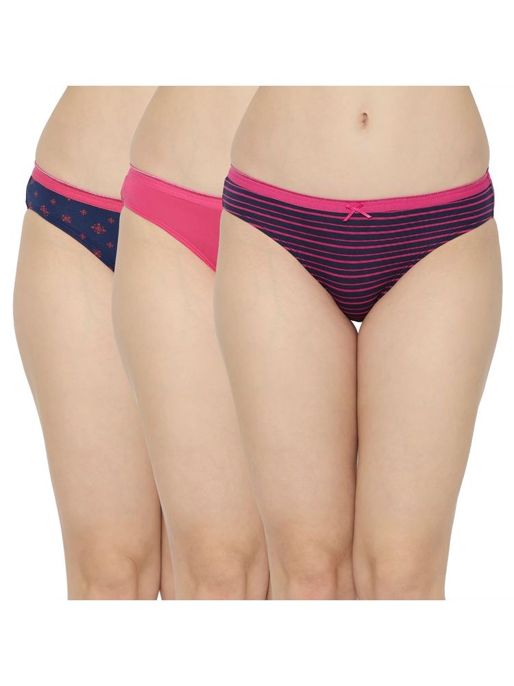 SOIE Mid Rise Medium Coverage Solid and Printed Cotton Stretch Brief Panty-picture-14