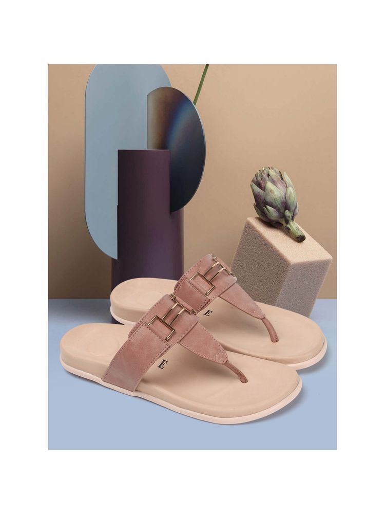 ELLE Peach Women Solid Plain Flats-picture-18