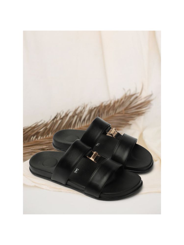 ELLE Black Women Solid Plain Flats-image-9