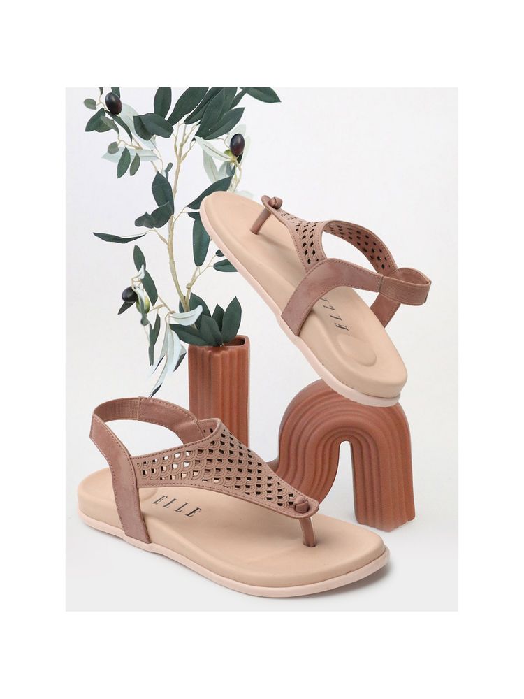 ELLE Peach Women Woven Flats-picture-13