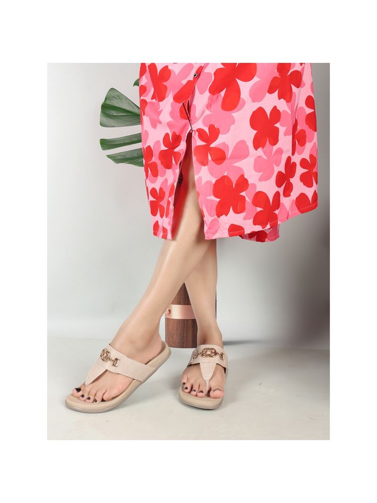 ELLE Beige Women Solid Plain Flats-image-30