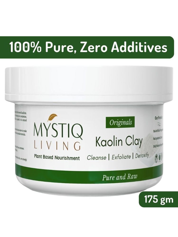 Mystiq Living Kaolin Clay Powder 100% Pure And Organic Mask For Face, Hair & Glowing Skin-image-7