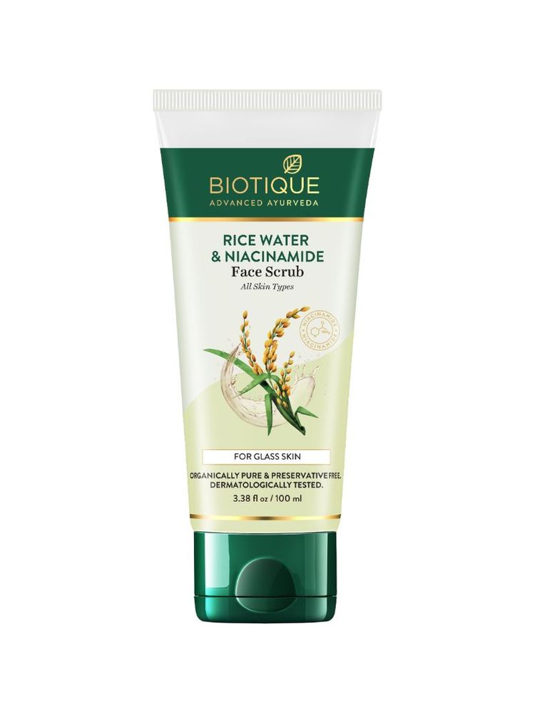 Biotique Rice Water & Niacinamide Deep Cleanse Gel Face Scrub-image-45