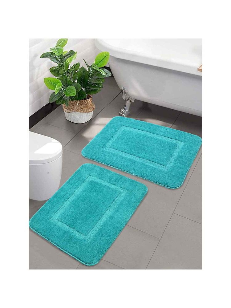 Saral Home Aqua Good Morning Micro Soft & Antiskid Mats (Pack Of 2)-picture-10