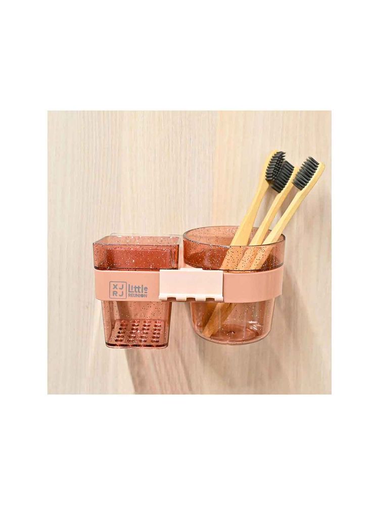 Voncasa Rose Red Plastic Bathroom Accessories Holder-image-34