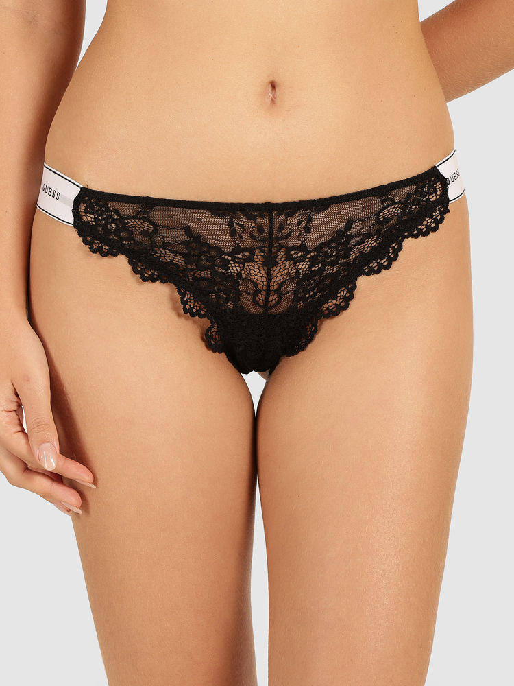 guess fashion Guess Black Polyamide Belle Low Brazilian Brief-picture-39