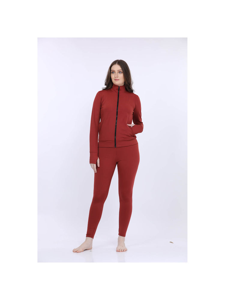MAYSIXTY Red Solid Track Suit (Set of 2)-picture-23