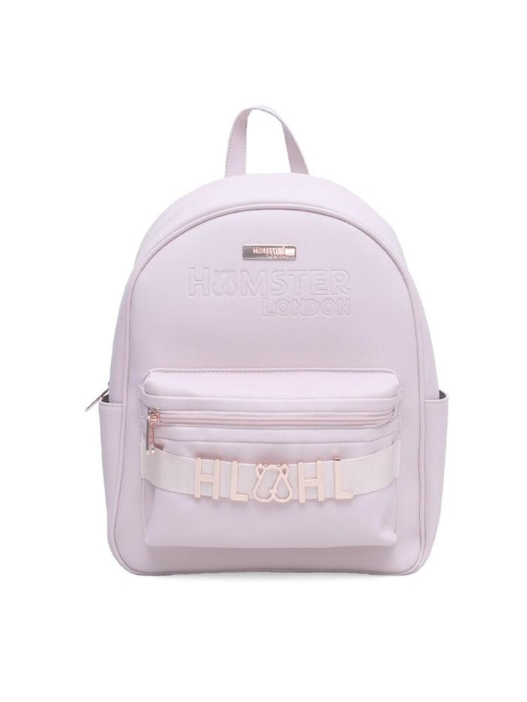 Hamster London Women Melissa Solid Pink Backpack (M)-picture-14