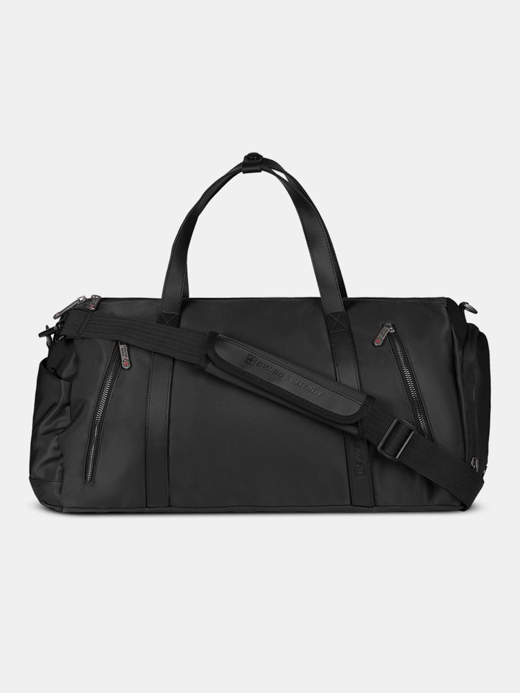 Swiss Military Java 31L Shoe Compartment Black Organizer Zip Duffle Bag-picture-12