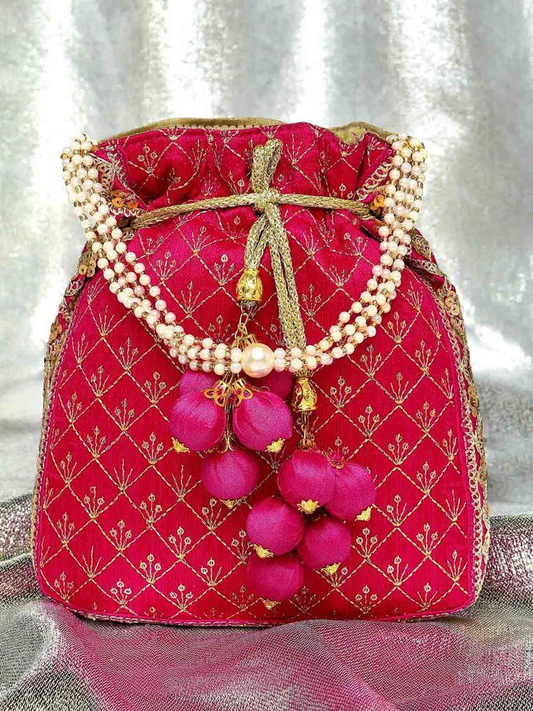 Peora Rani Pink Handmade Potli Bag-picture-47