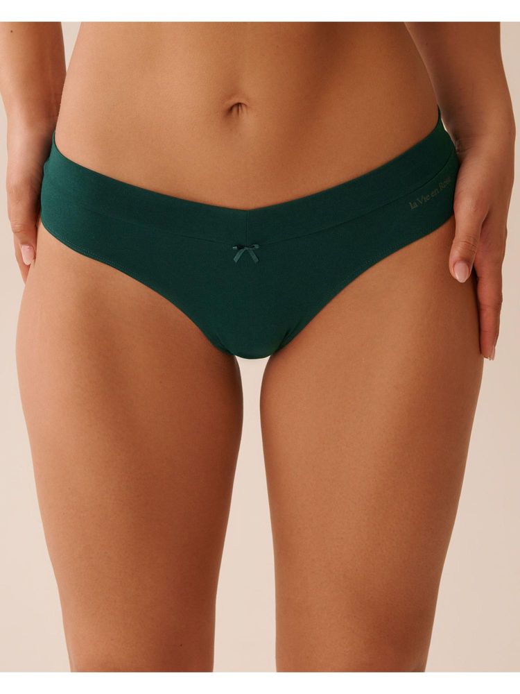 La Vie En Rose Cotton Thong Panty - Green-picture-24