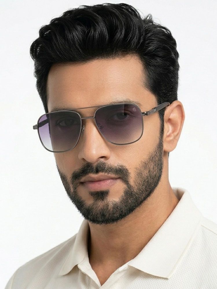 Eyejack Unisex Wayfarer Grey Frame Purple Lens Sunglasses - 7018CL827 (58)-image-4