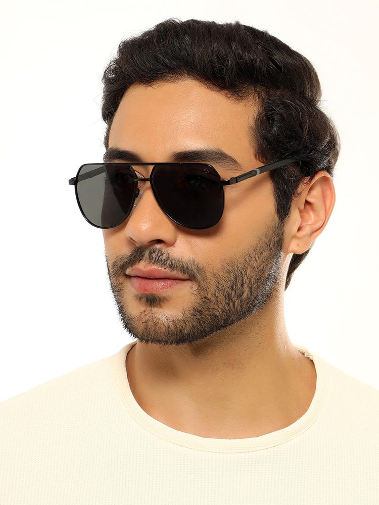 Eyejack Unisex Aviator Black Frame Black Lens Sunglasses - 8008PCL839 (58)-image-29
