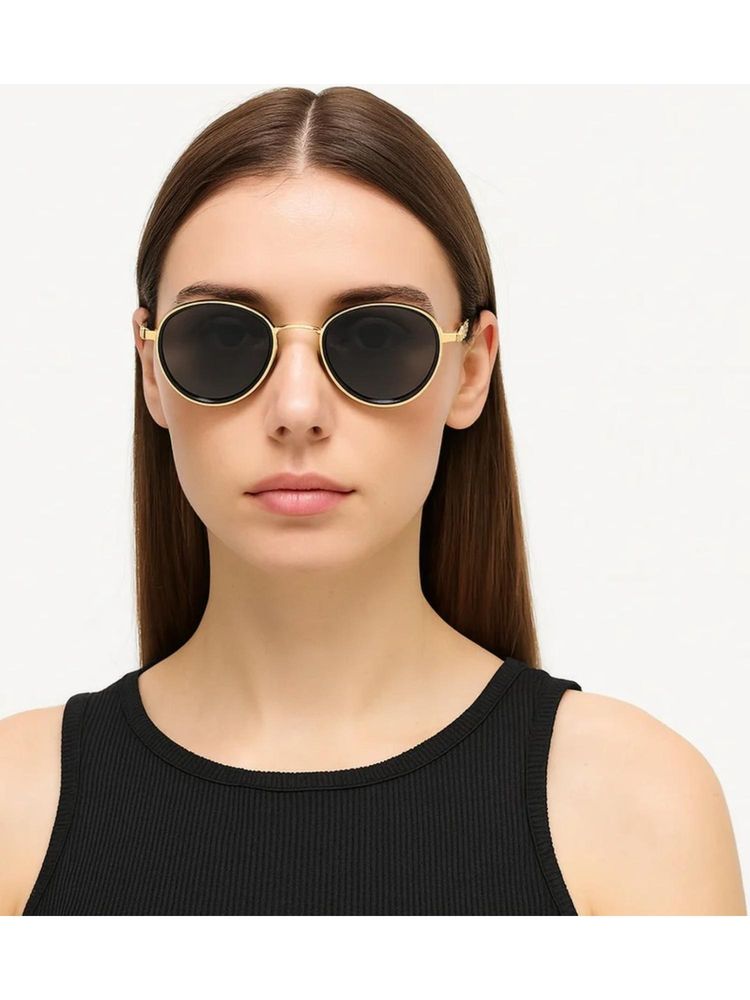 Zaadran Unisex Berlin Black Lens Sunglasses (56)-image-3