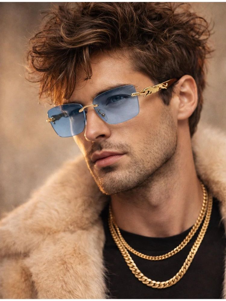 Zaadran Unisex Iceland Blue Lens Sunglasses (54)-image-2