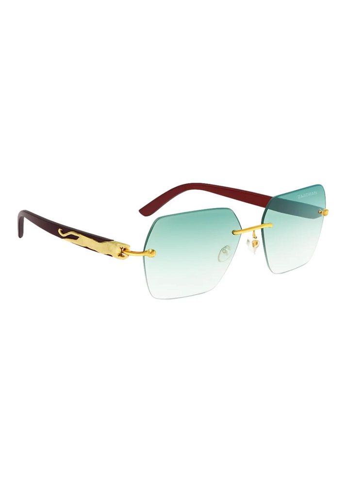 Zaadran Unisex Iceland Green Lens Sunglasses (58)-image-12