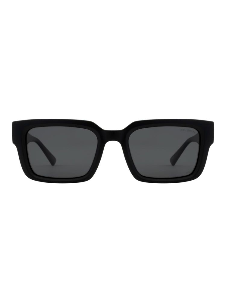 Opium Eyewear Men Lightweight Polarised & UV Protected Rectangle Grey Lens Sunglasses (52)-image-2