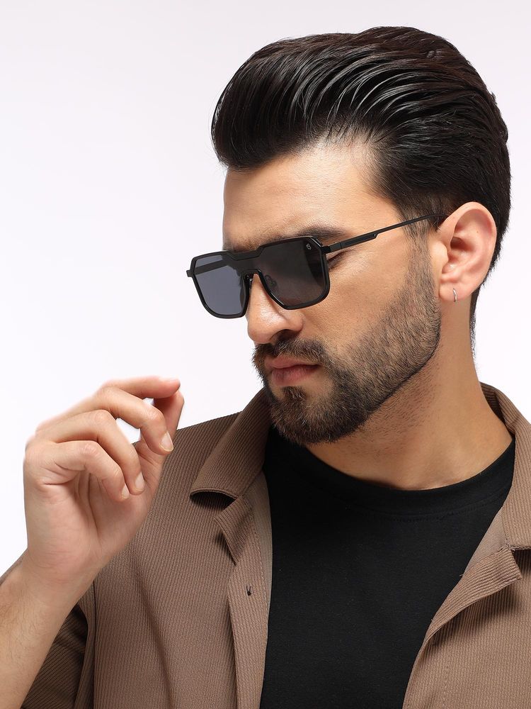 Eyejack Unisex Wayfarer Black Frame Black Lens Sunglasses - RH9522CL858 (58)-image-21