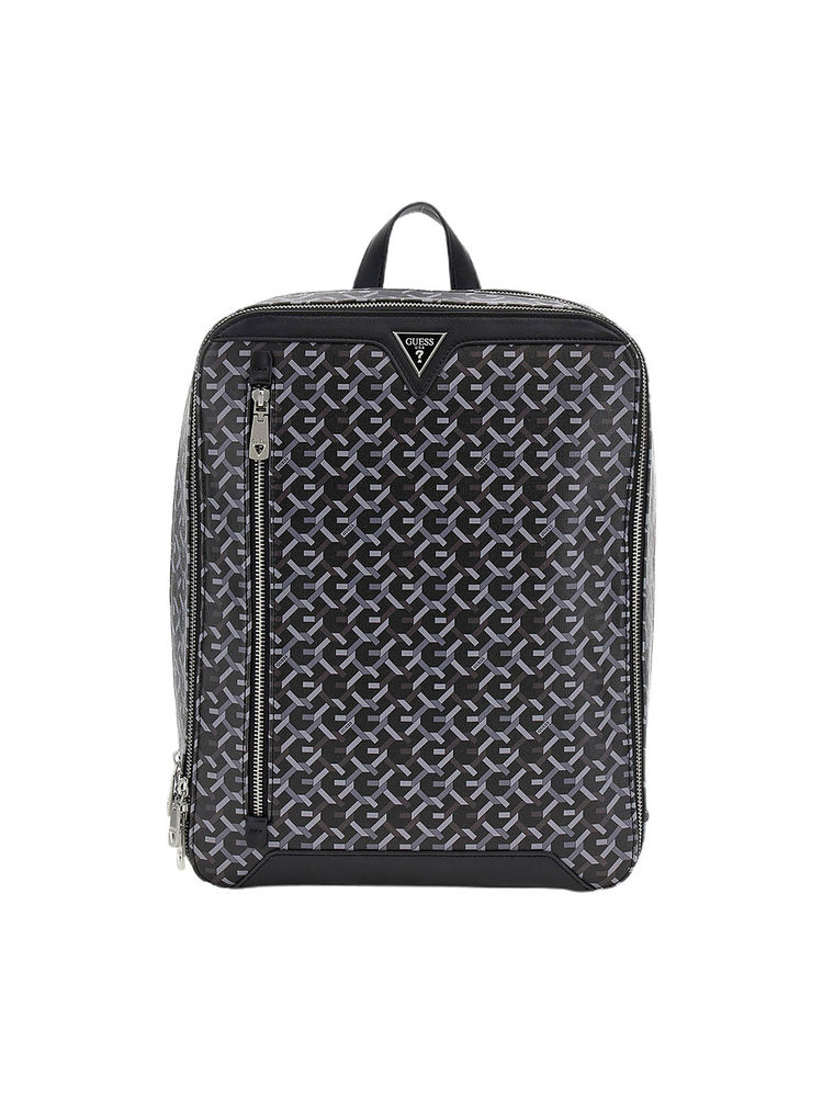 guess fashion Guess Black Printed G Woven Compact Printed Square Backpack-picture-26