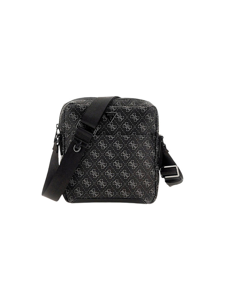 guess fashion Guess Black Printed Torino Top Zip Crossbody Bag-picture-28
