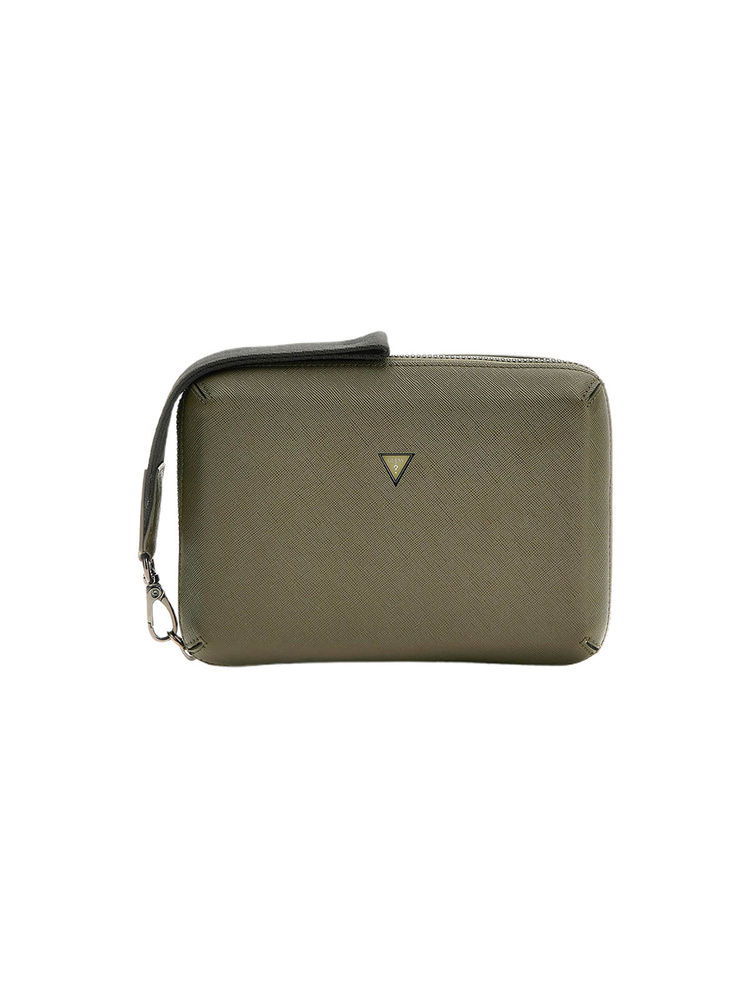 Guess Green Solid Modena Cube Case Pouch-image-13