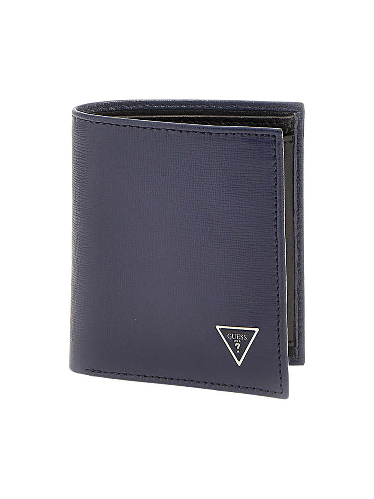 guess fashion Guess Navy Blue Solid Mito Small Bold with Coin Pocket Wallet-picture-39